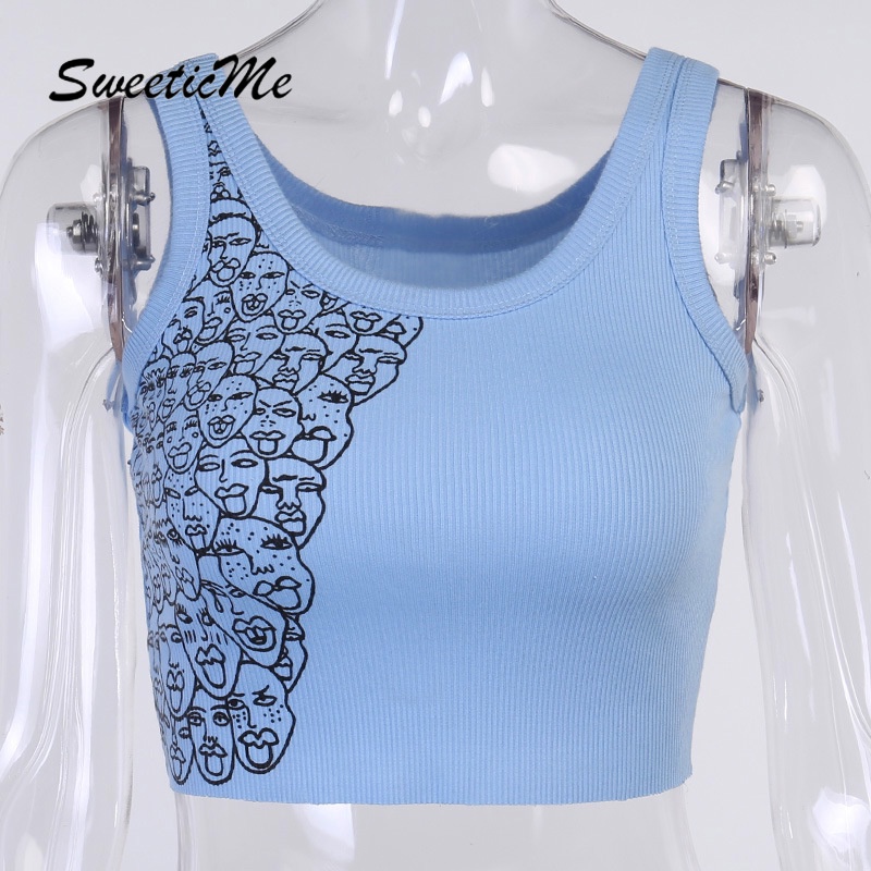 Áo Croptop Dây In Chữ Sweeticme 2022 Thiết Kế Đơn Giản