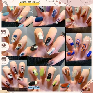 Nailbox ,10 móng úp thiết kế,vẽ hoạ tiết đơn giản.