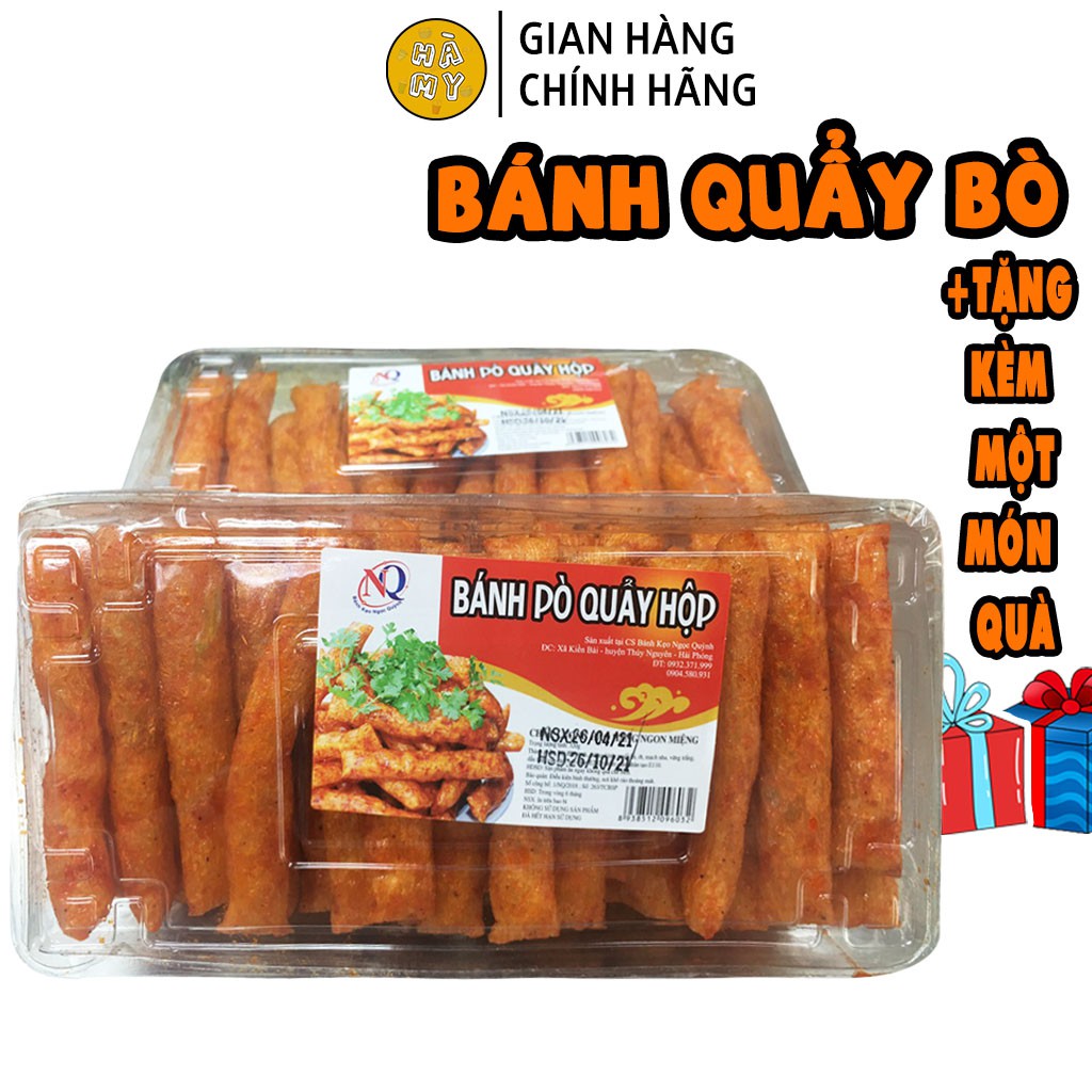 Bánh quẩy bò đặc sản Hải Phòng hộp 320g đồ ăn vặt Hà My