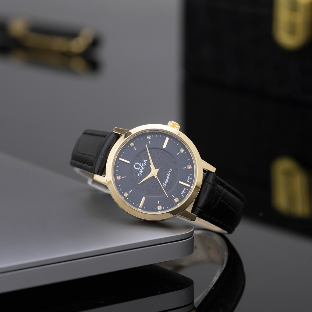 Đồng hồ nữ omega mặt tròn clasic dây da cao cấp chống nước DHN300 Vân_anh_shop | BigBuy360 - bigbuy360.vn