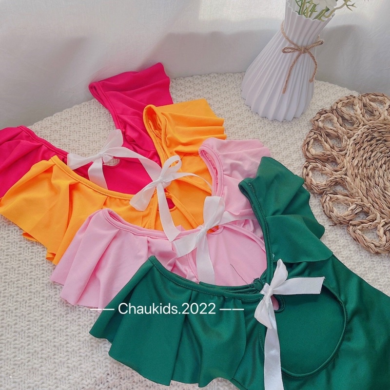 Bộ bikini tay bèo HOTTREND cho bé 10-26kg B0130