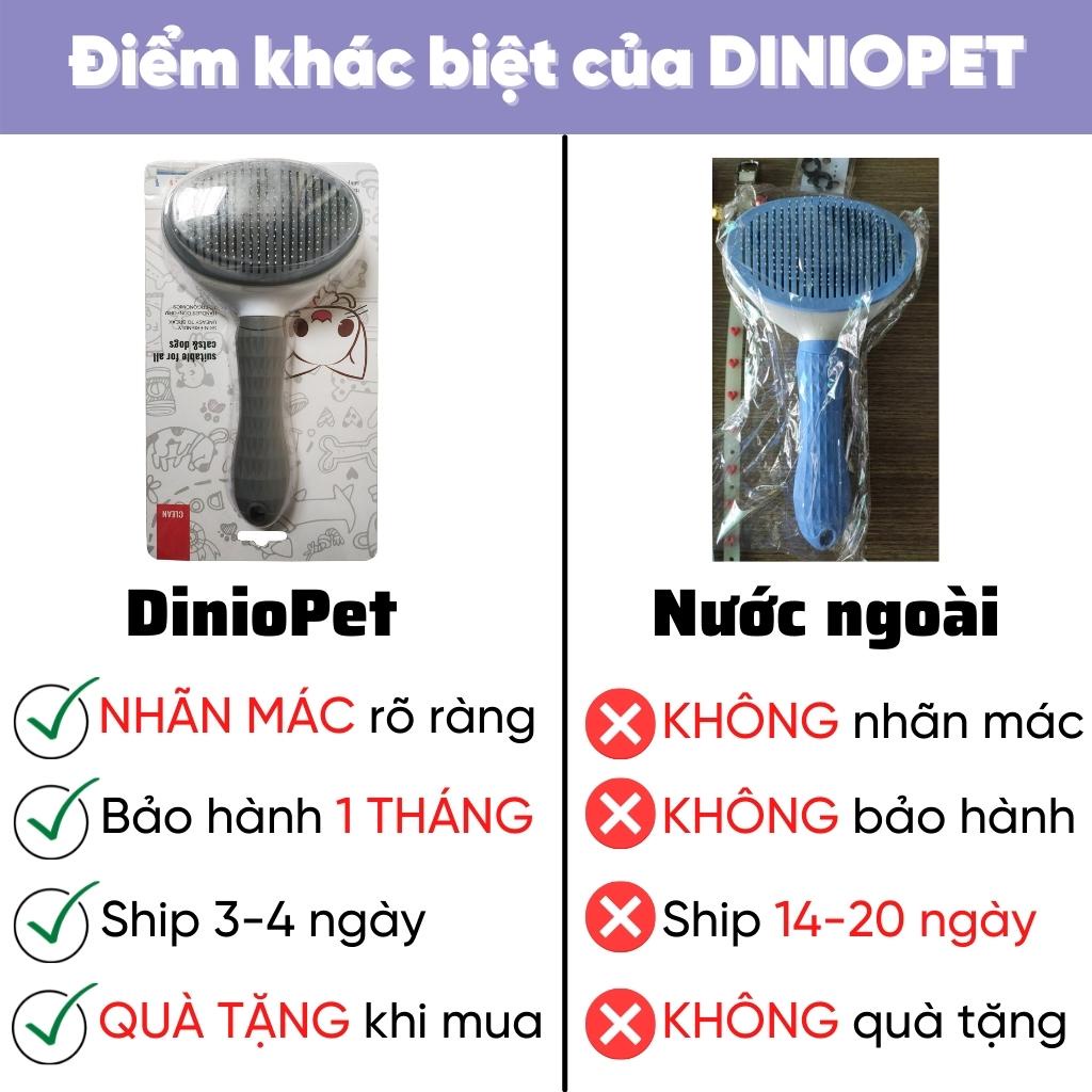 Lược chải lông chó mèo có nút bấm CHÍNH HÃNG CLEAN chải lông chó mèo