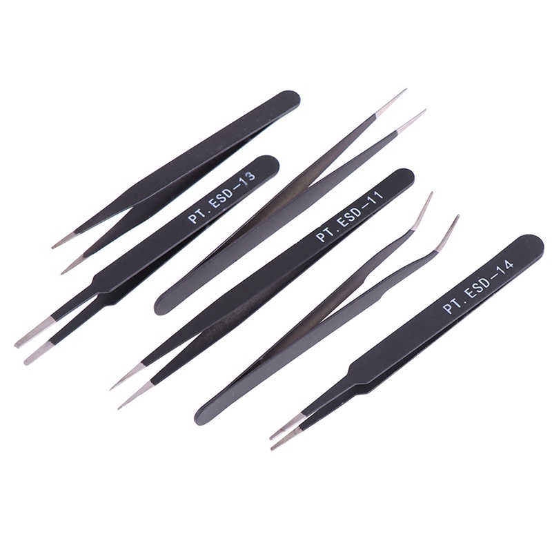 Set 6 nhíp đầu thẳng/ cong dùng sửa chữa đa dụng