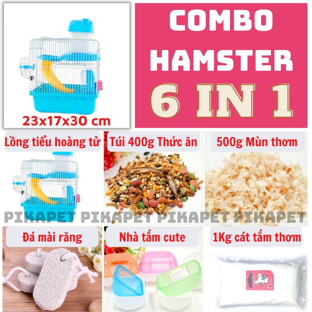 Combo lồng, phụ kiện nuôi Hamster cơ bản.
