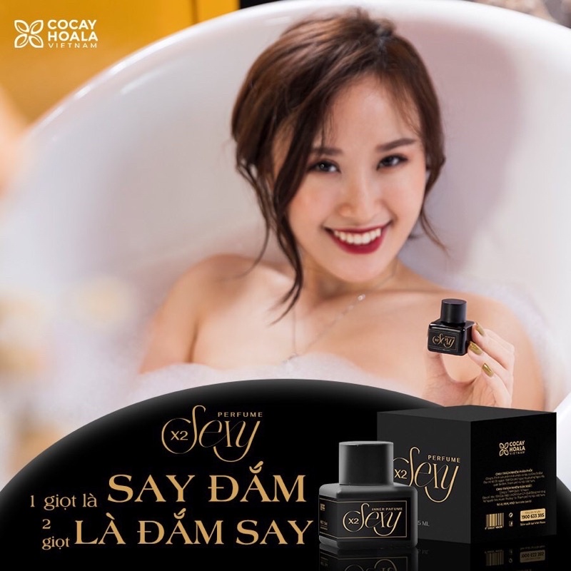 Nước hoa vùng kín X2 Sexy Cocayhoala 5ml khử mùi, làm thơm, hồng, se khít vk