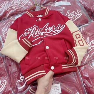 áo khoác bomber màu đỏ cho bé