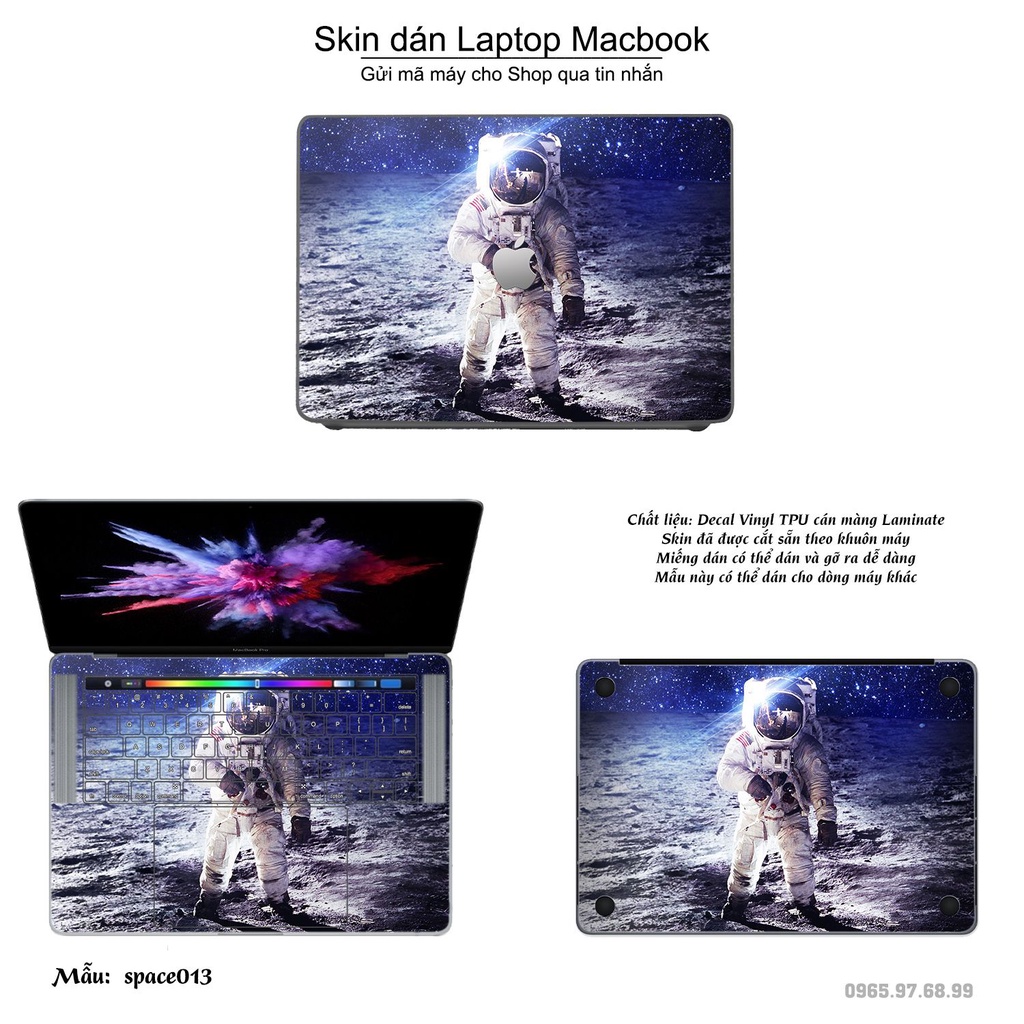 Skin dán Macbook mẫu không gian (đã cắt sẵn, inbox mã máy cho shop)