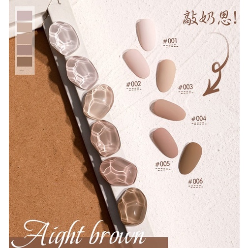 Sơn gel AS tone nâu kem nâu trà sữa chai đen mã QZ 15ml  sơn móng tay gel dùng máy hơ gel