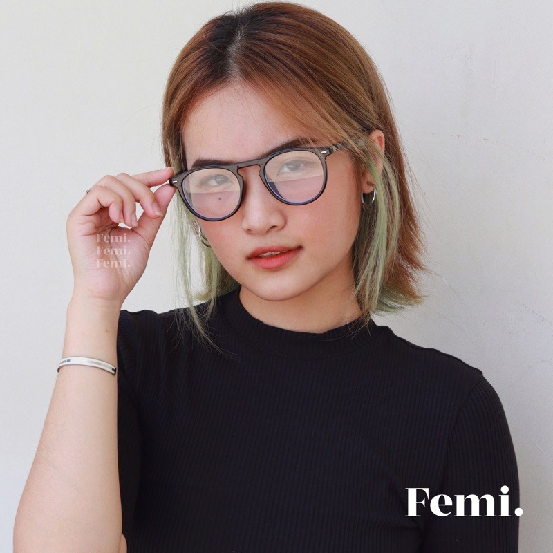 Gọng kính tròn Femi Brooks chính hãng mắt kính cận tròn nam nữ