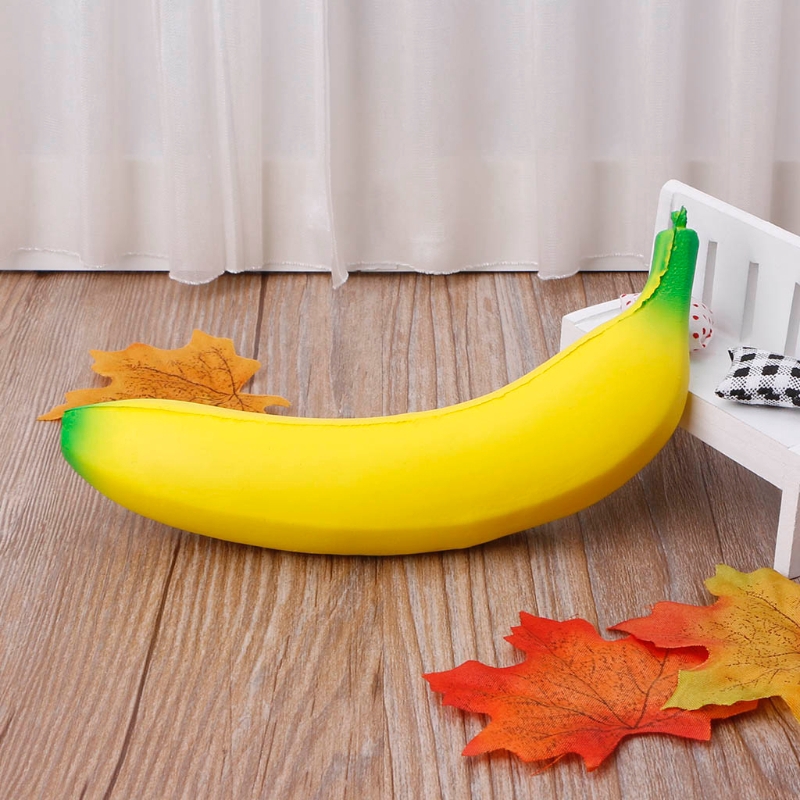 Đồ chơi mềm dẻo hình quả chuối giảm căng thẳng 18cm