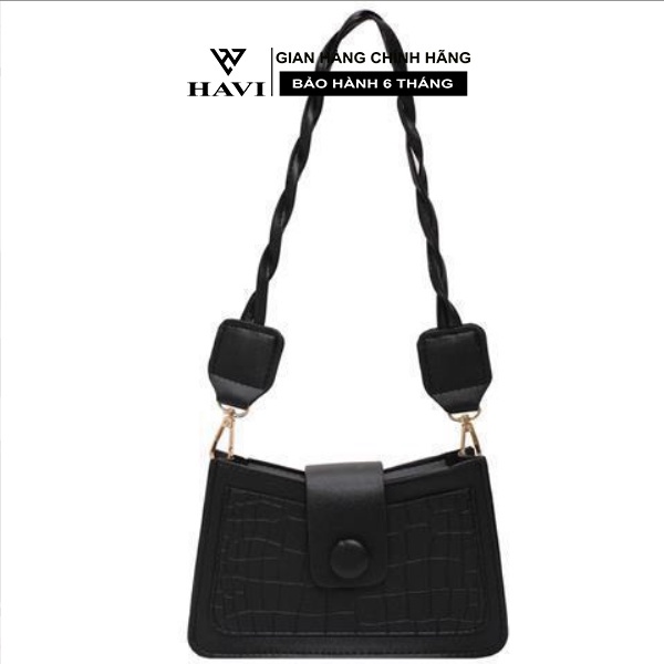 Túi xách nữ mini đeo vai dáng vuông dây da xoắn hợp thời trang, Túi đeo chéo - Tito Shop