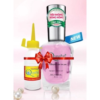 Sơn bóng hông mau khô cao cấp quyên 16ml + tặng kèm nước rửa móng chai 40ml chính hãng