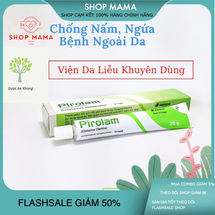 KEM BÔI PIROLAM (Ciclopirox) 20G XANH LÁ
