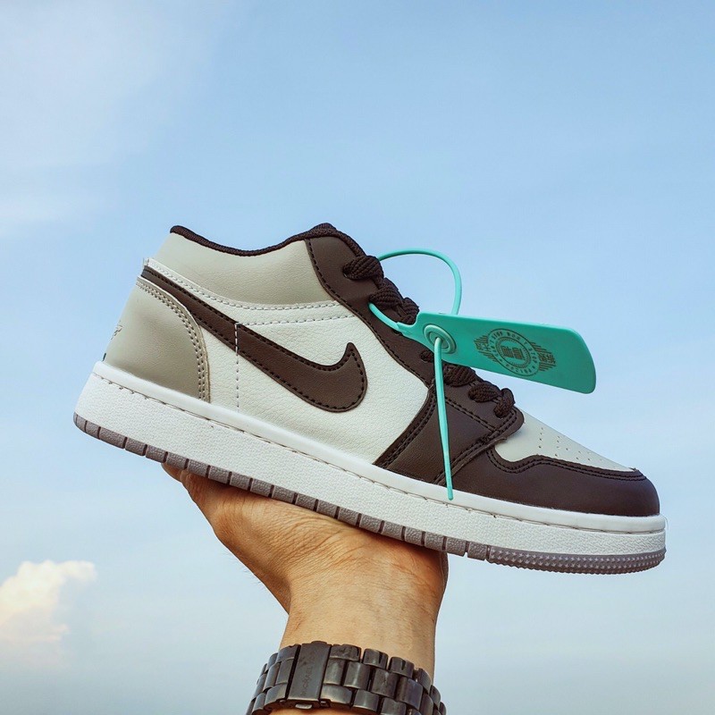 ✔️ GIÀY THỂ THAO JORDAN 1 LOW XÁM ĐEN nữ | BigBuy360 - bigbuy360.vn