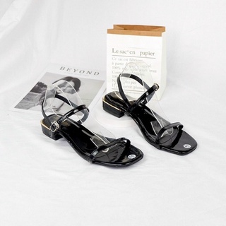 Giày cao gót 2cm da bóng quai cài siêu xinh kèm ảnh thật 001