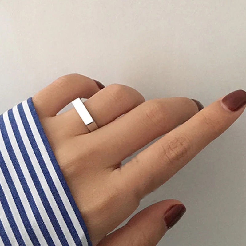 Nhẫn Đeo Tay Kim Loại Thiết Kế Đơn Giản Cho Nữ