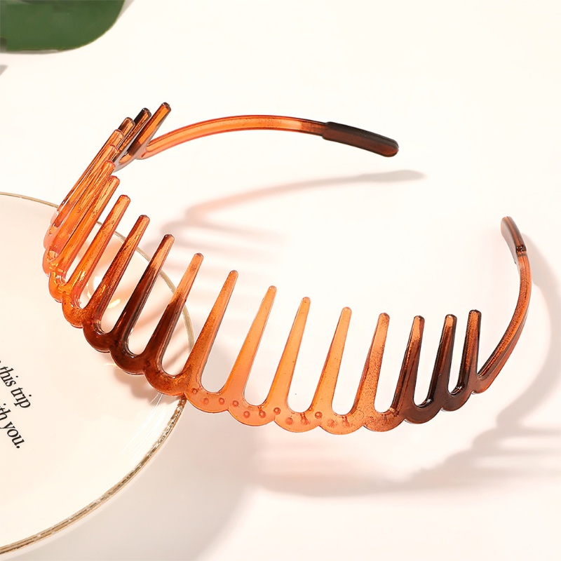 Flgo Băng Đô Cài Tóc Bằng Resin Chống Trượt Có Răng Lược