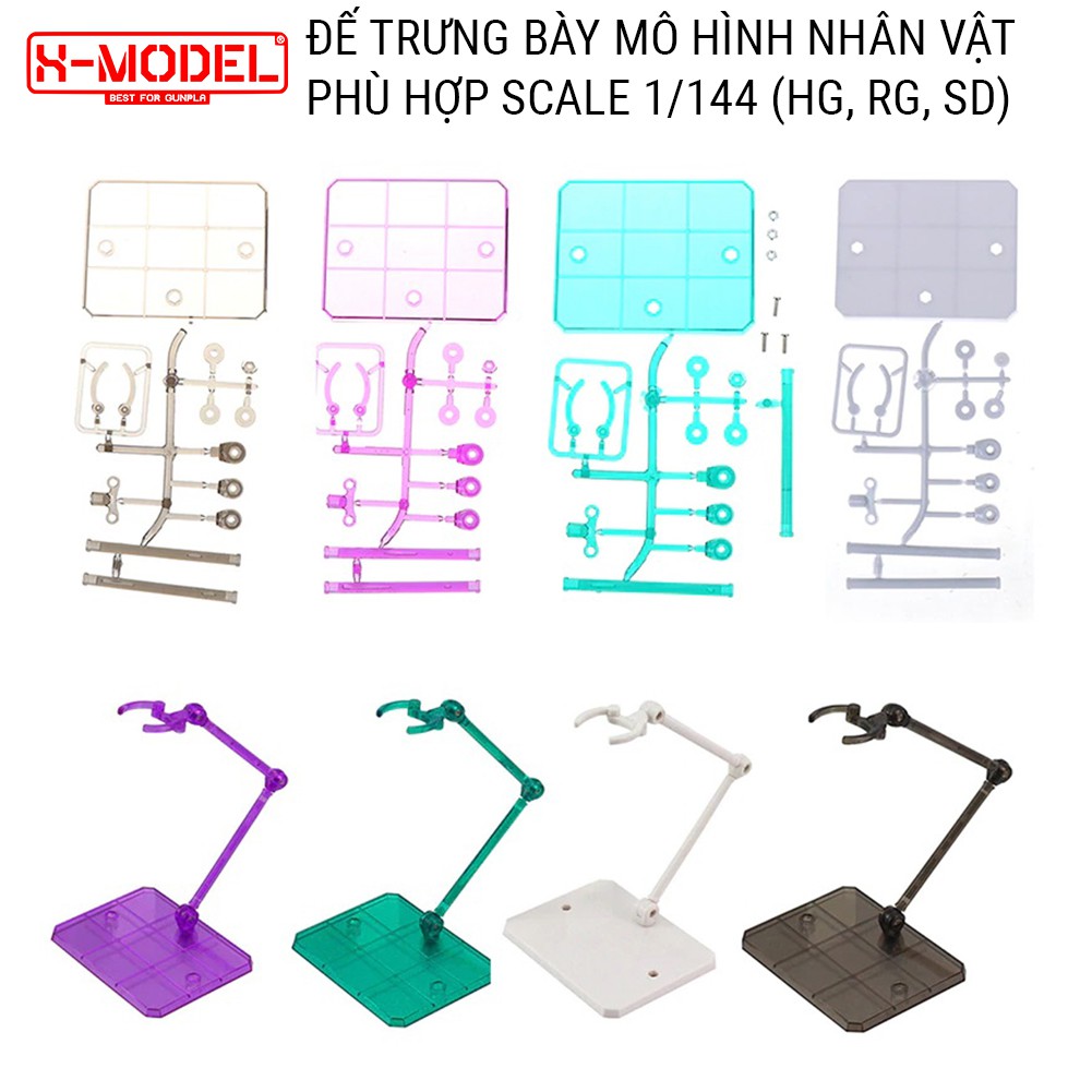 Đế trưng bày nhân vật, đồ chơi mô hình Gundam X MODEL DH01 Action Base cho Mô Hình Gundam BANDAI 1/144 (HG, RG,SD)