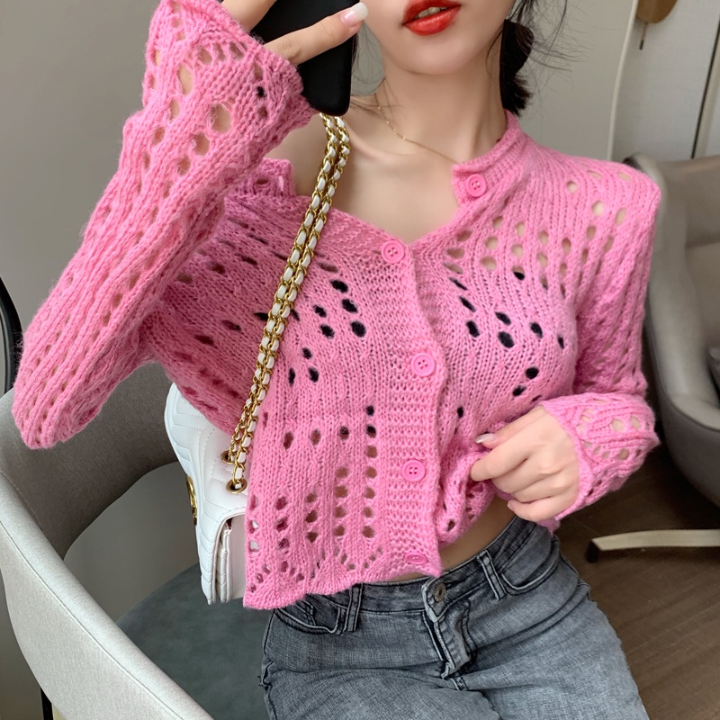 Áo Cardigan Dệt Kim Tay Dài Thời Trang Mùa Thu 2021