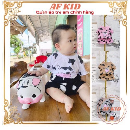 Bộ cộc tay cho bé  bộ cộc tay Minkymom BÒ SỮA cho bé trai bé gái  Chất thun lạnh cao cấp siêu mềm siêu mát