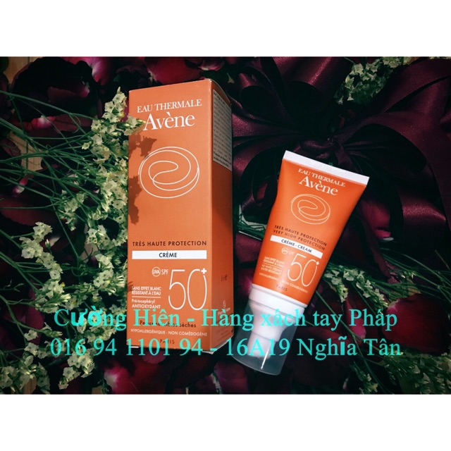 Kem chống nắng Avène Very High Protection Cream SPF50+ cho da khô nhạy cảm 50ml