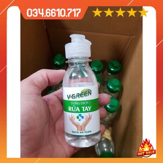 Nước rửa tay khô v-green 100ml - nước rửa tay khô bỏ túi - ảnh sản phẩm 1