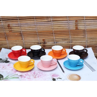 Cốc tách☕ ly sứ cao cấp☕ uống cà phê Capuccino Bát Tràng - Đa dạng màu sắc B132
