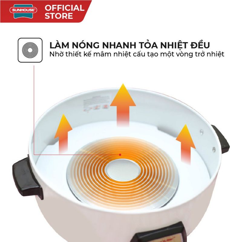 Nồi lẩu điện đa năng SUNHOUSE SHD4521 3.0lít