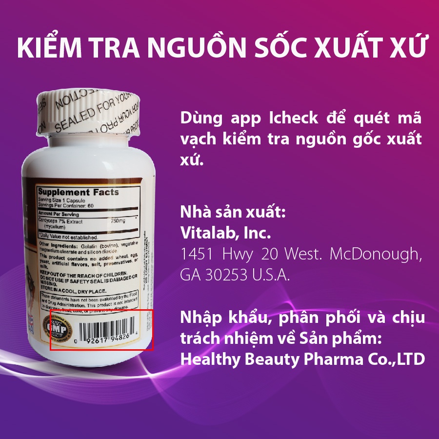 Viên Uống Đông Trùng Hạ Thảo Bồi Bổ Khí Huyết HB CORDY EXTRACT