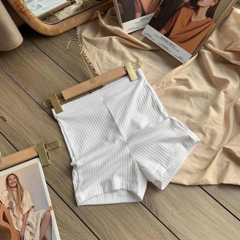 Quần đùi biker shorts chất thun gân - alohastore1