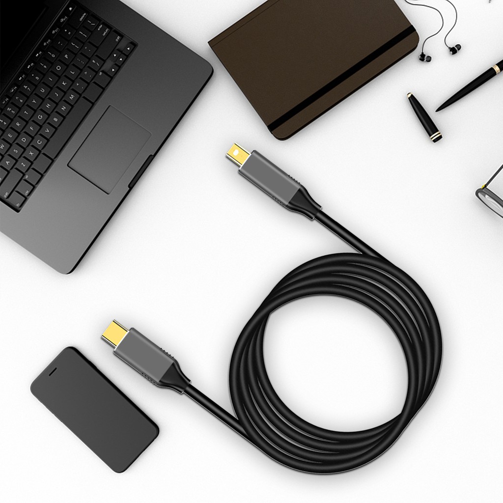 Dây Cáp Chuyển Đổi 1.8m 4k Usb Type-c Sang Mini Displayport 6ft Cho Thunderbolt 3 Dp