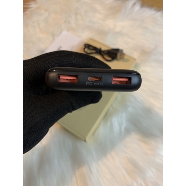 Sạc dự phòng Aukey PB-N73S 10.000mAh  Slim siêu mỏng, sạc nhanh PD và QC 3.0 max 18w