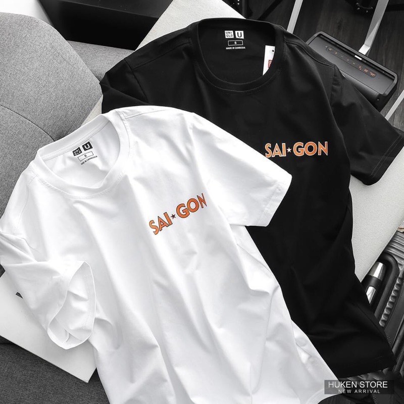 Áo Thun Tay Lỡ SAIGON Unisex (TRẮNG/ĐEN)