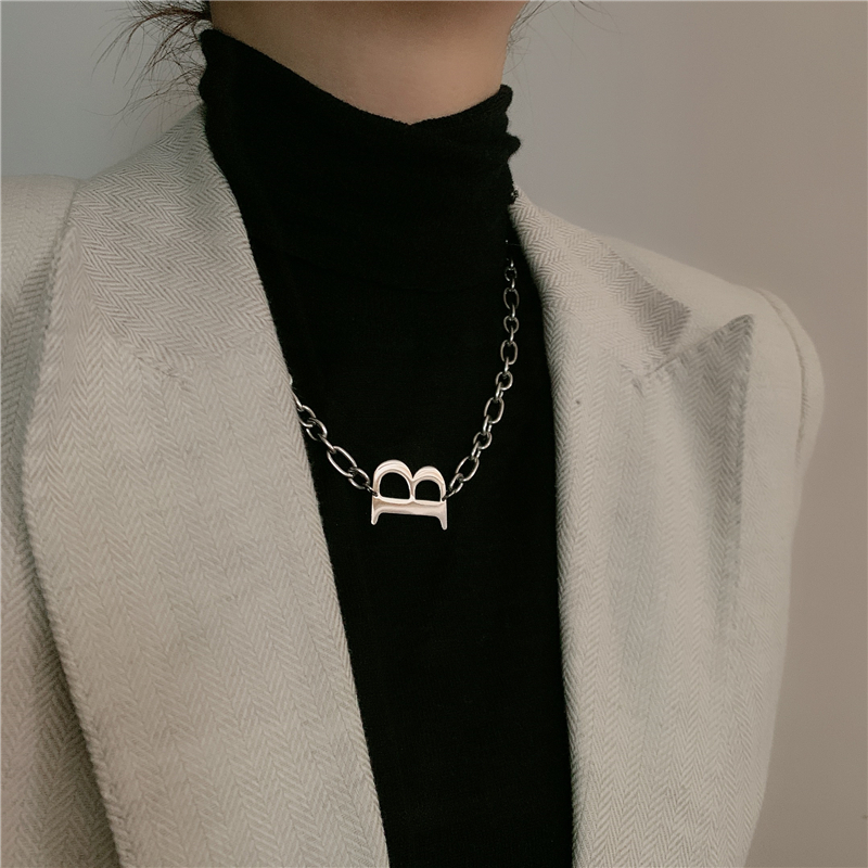 Dây Chuyền Thép Titan Mặt Hình Chữ B 22XL035 Thời Trang