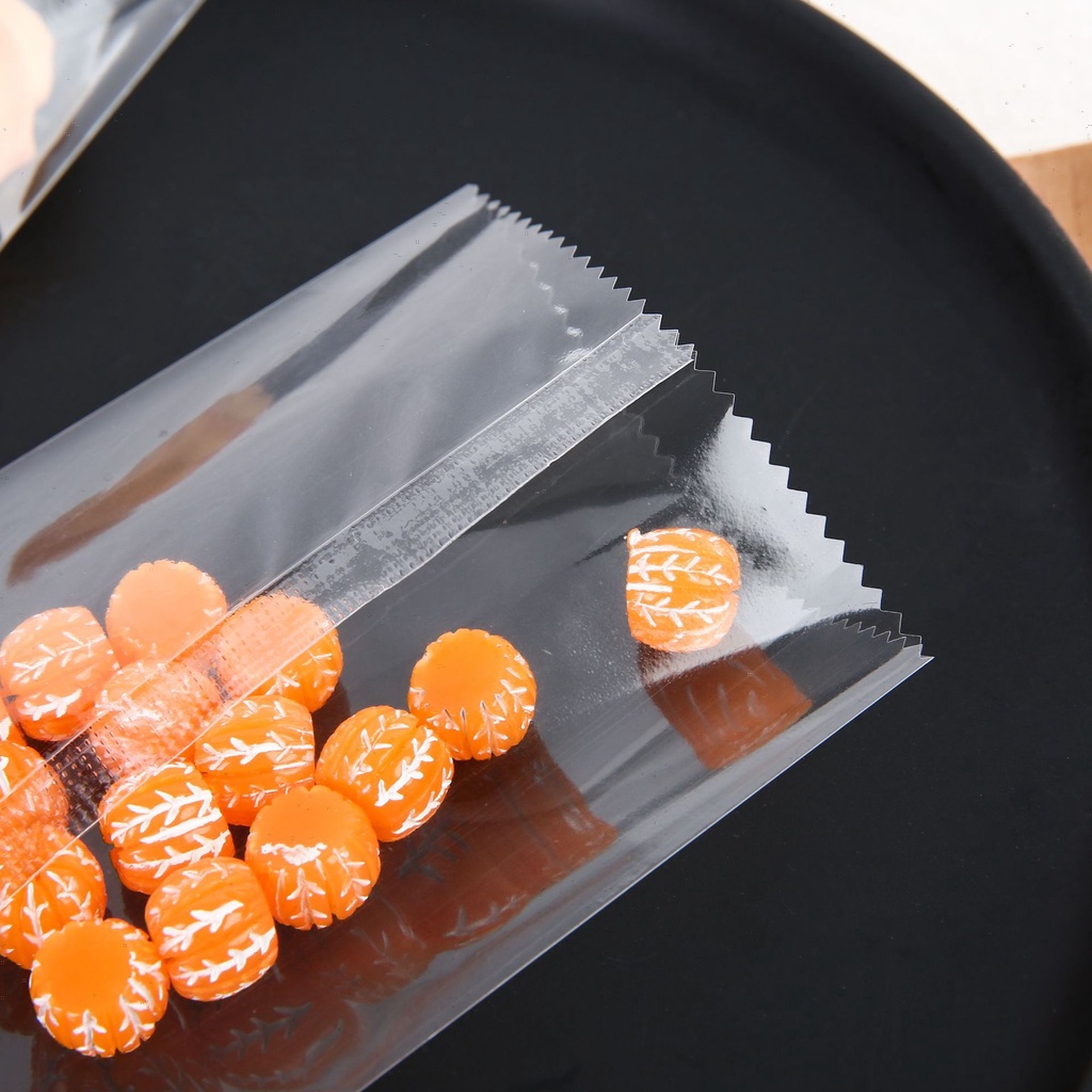 100 túi hàn miệng trong suốt đựng bánh kẹo, thực phẩm.