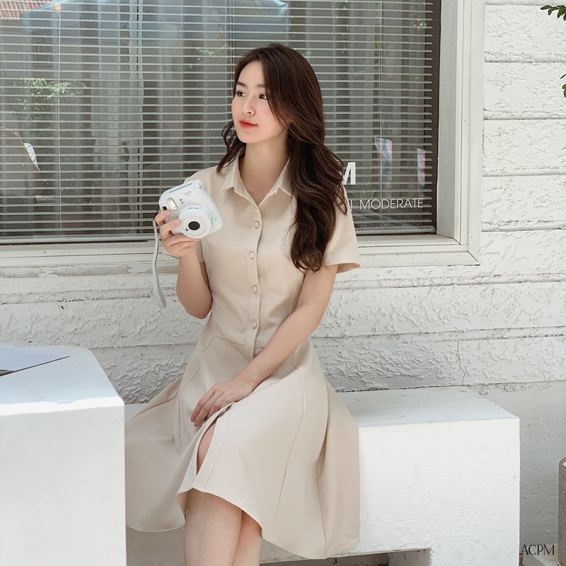 Menia dress / Váy sơ mi ngắn tay