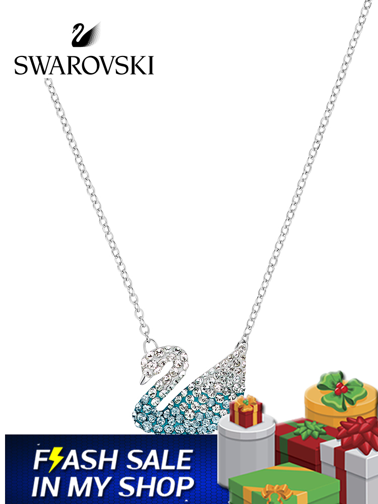 FLASH SALE 100% Swarovski Dây Chuyền Nữ ICONIC SWAN Blue Whooper Swan FASHION Necklace trang sức đeo Trang sức