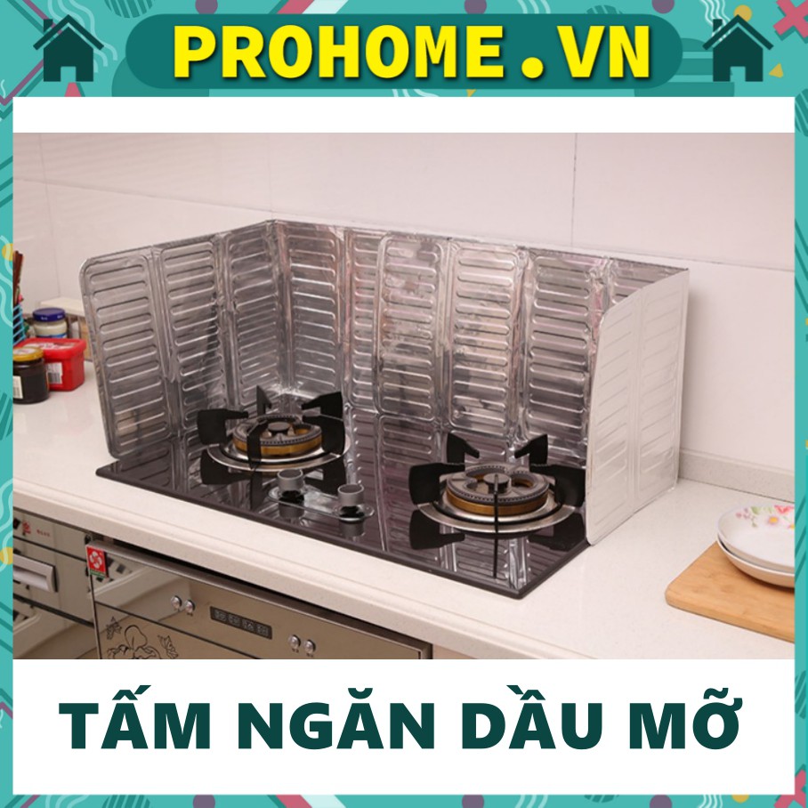 Combo 2 Tấm nhôm chắn gió bếp ga chống bắn dầu mỡ đa năng Prohome