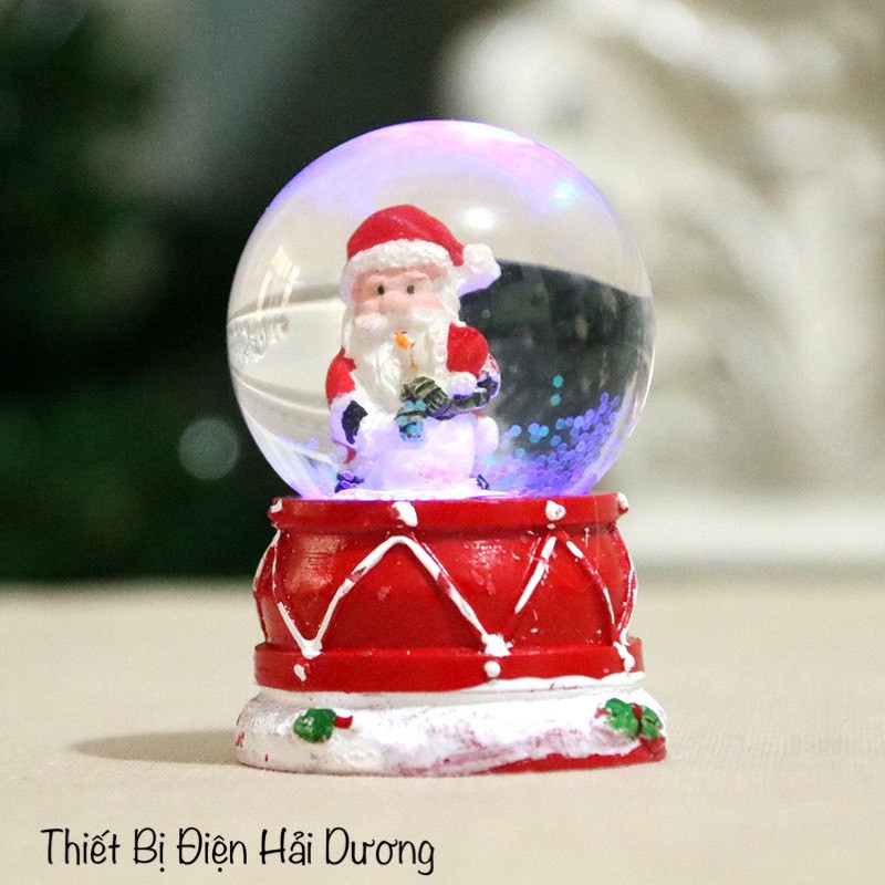[Quà Tặng Giáng Sinh] 6 mẫu Quả cầu tuyết mini có đèn ông già noel - người tuyết - cây thông ( tặng pin ) Có video | BigBuy360 - bigbuy360.vn