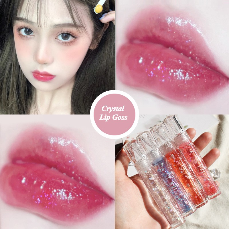 [Hàng mới về] Son Bóng Trong Suốt Giữ Ẩm Và Căng Mọng Môi