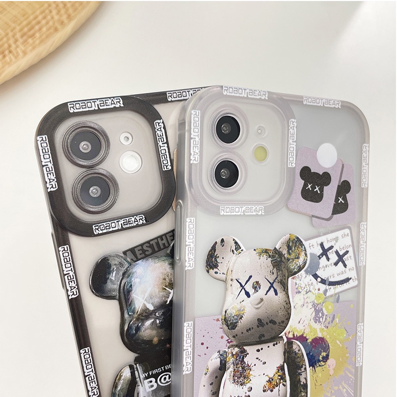 Ốp lưng iphone trong lỗ viền camera bearbrick 6/6plus/6splus/7/7plus/8/8plus/x/xs/11/12/pro/max/plus/promax-Awifi P4-14