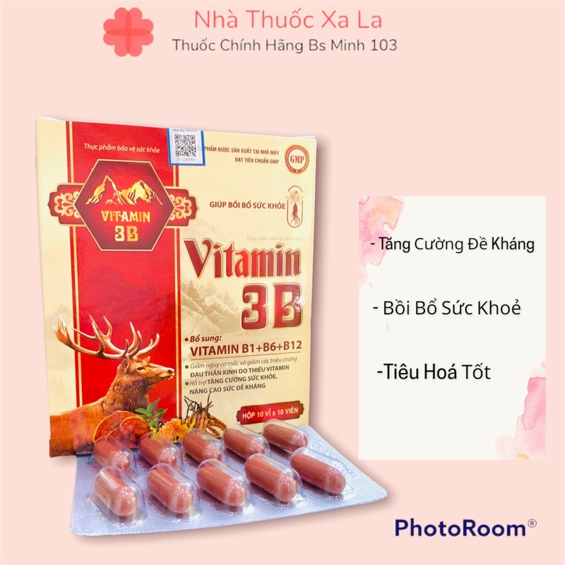 Vitamin 3B Plus – Hỗ trợ tăng cường sức khỏe, giúp hấp thu dinh dưỡng, kích thích ăn ngon (Hộp 100 viên)