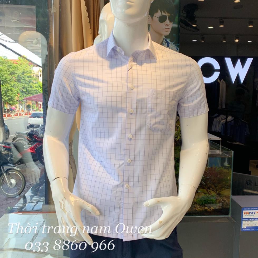 Sale Chính Hãng OWEN - Aó sơ mi ngắn tay nam Owen vải sợi bạch đàn siêu mềm mịn 20564 hot 🌺 neww * ! %
