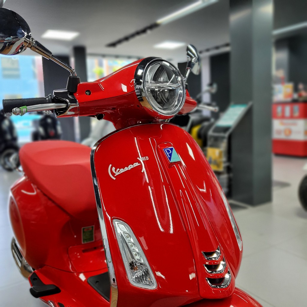 Xe máy Vespa Primavera ABS Động Cơ iGet 125cc Red - Đèn Led - Mới 100%