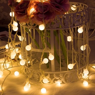 Đèn LED trang trí dây bóng tròn vàng ấm không nháy đầu cắm USB tiện lợi