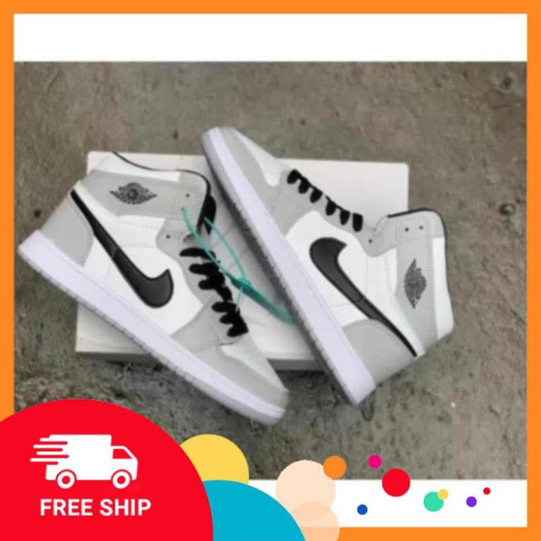 Giầy Jordan 1 xám trắng cao cổ hàng đẹp gía rẻ fullbox