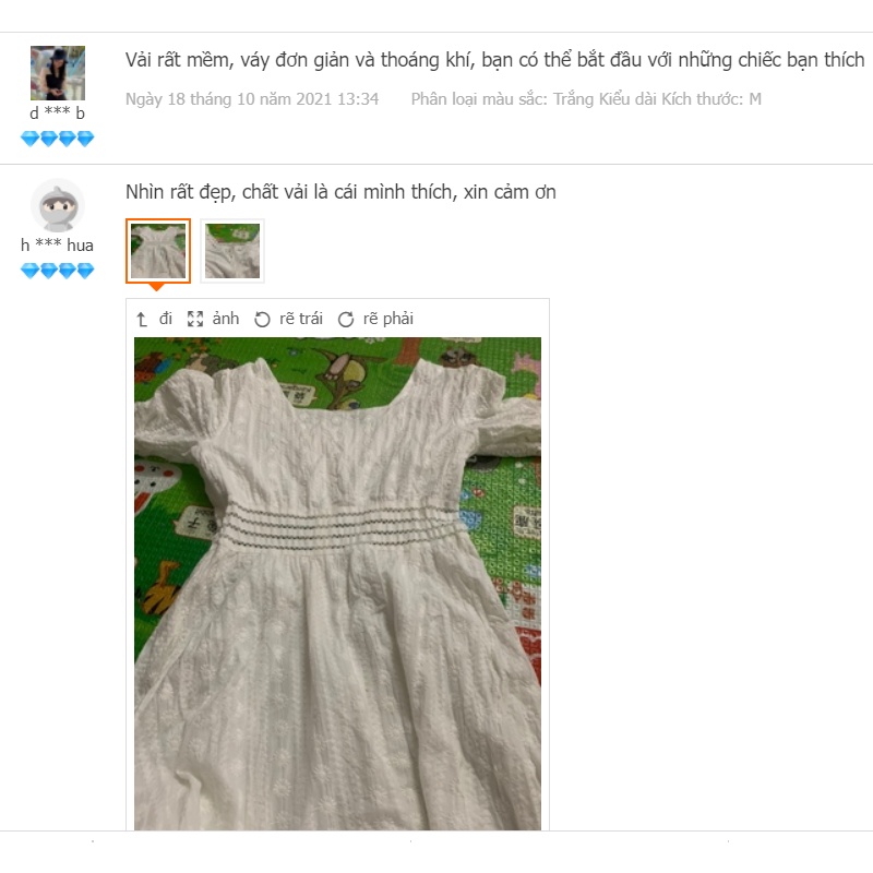 Váy Trắng Tiểu Thư Dự Tiệc Viền Ren, Đồ Đôi Bạn Thân, Cổ Vuông, Bo Eo, Dáng Xòe Nhẹ