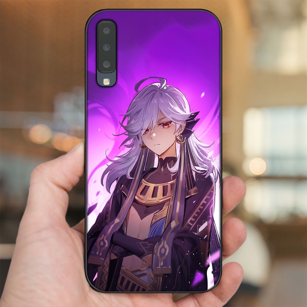 Ốp lưng Samsung A7 2018 viền đen in hình Cyno Genshin Impact