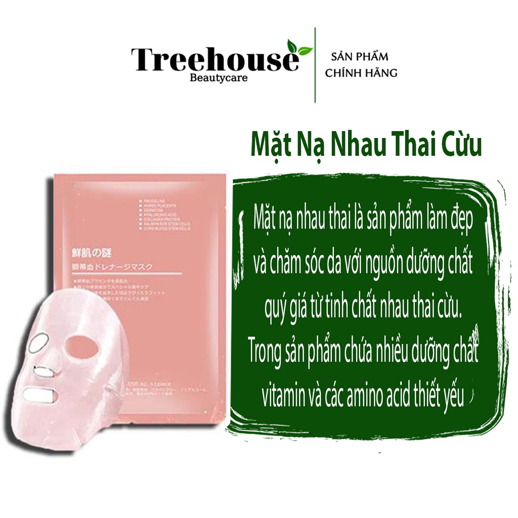 Mặt Nạ Tế Bào Gốc Nhau Thai Cuống Rốn Rwine Beauty (CHÍNH HÃNG) 1 Miếng TREEHOUSE SHOP