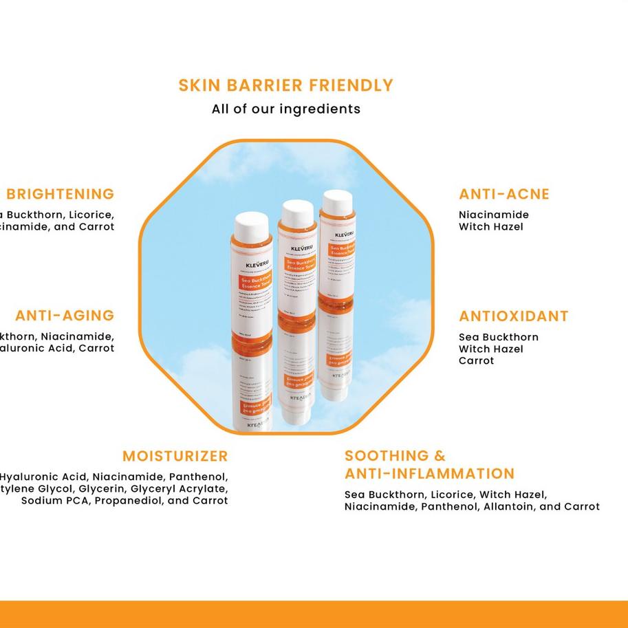 Sữa Rửa Mặt Và Tinh Chất KLEVERU Sea Buckthorn Series Cao Cấp X | BigBuy360 - bigbuy360.vn